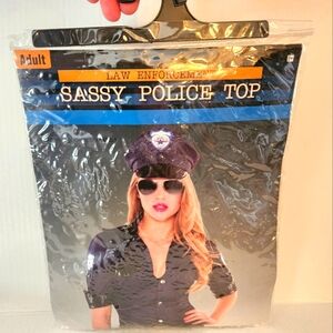 Sassy police top costume~Halloween~Adult- One size~Costumes USA‎